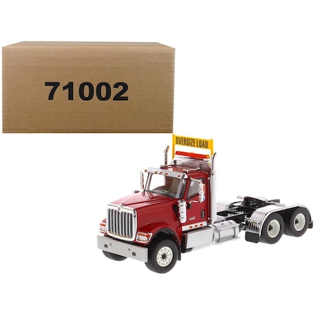 Thinkandplay International HX520 Day Cab Tandem Tractor 1-50 Diecast Model, Red TH3467558